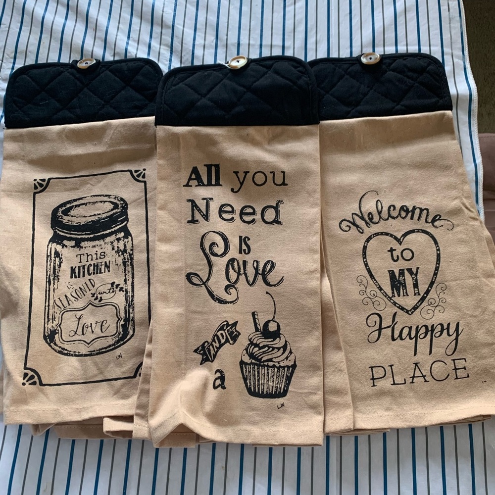 Set of 3 oven towels